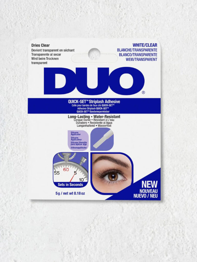 Quick-set κόλλα βλεφαρίδας με βουρτσάκι – DUO, White/Clear