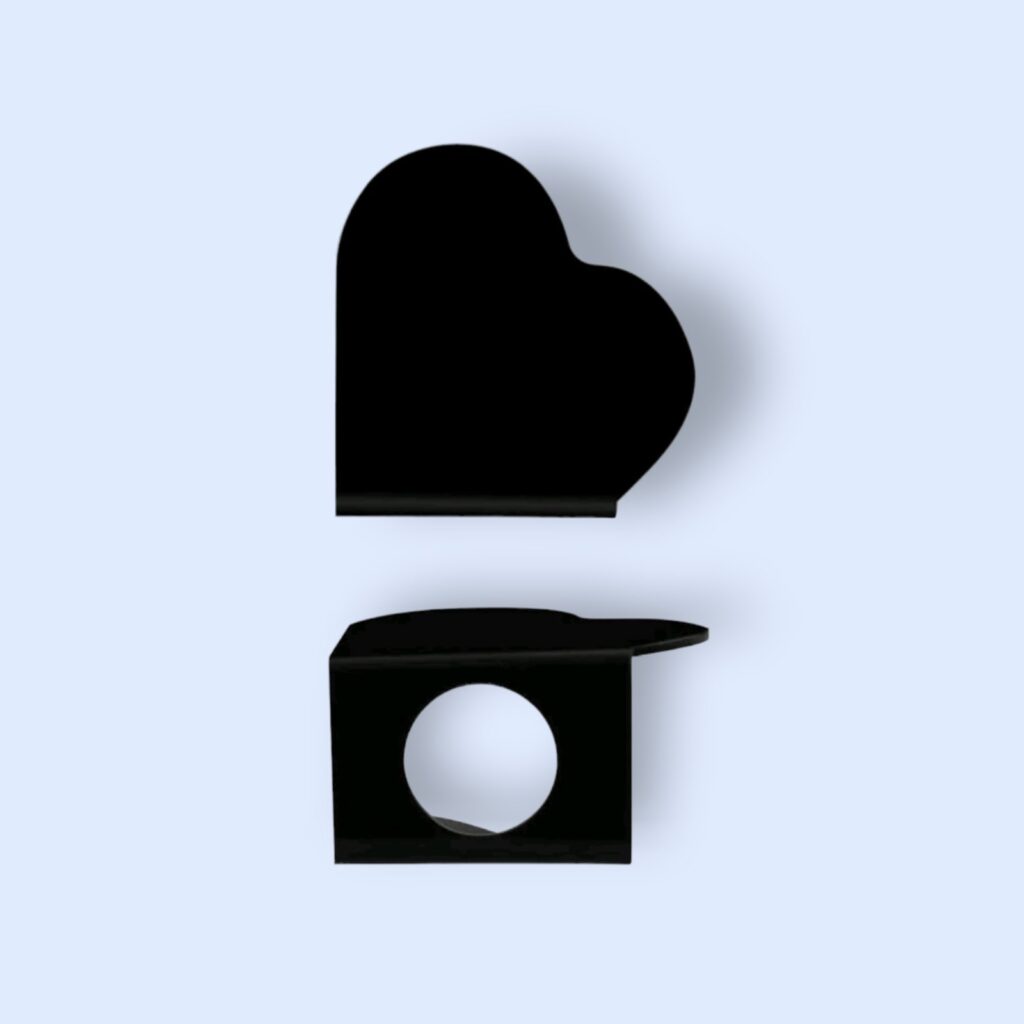 Ακρυλική Παλέτα Καρδιά- Μαύρη