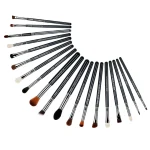 Σετ πινέλων, 19τμχ, Jessup, Black/Silver (T131) - Image 2