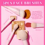 JESSUP Makeup Brush Gift Set Crystal Pink T495-G - Image 3